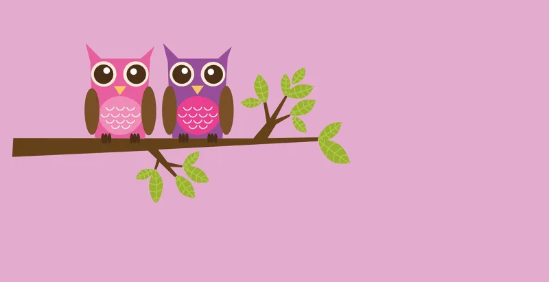 Owls Couple Love Stickdatei – Herzen & Liebe