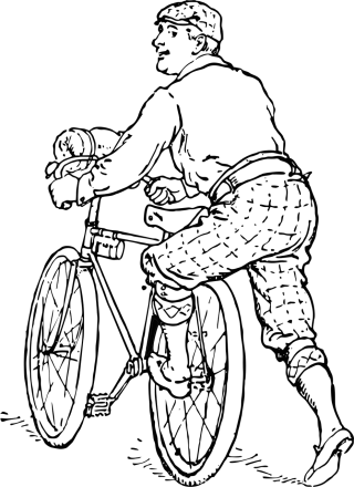 Bike Biking Man on bike Stickdatei