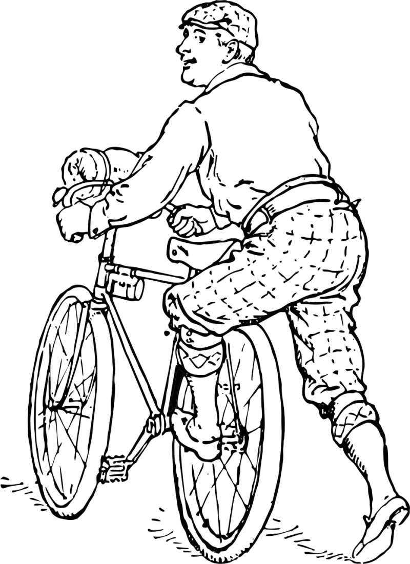 Bike Biking Man on bike Stickdatei – Sport