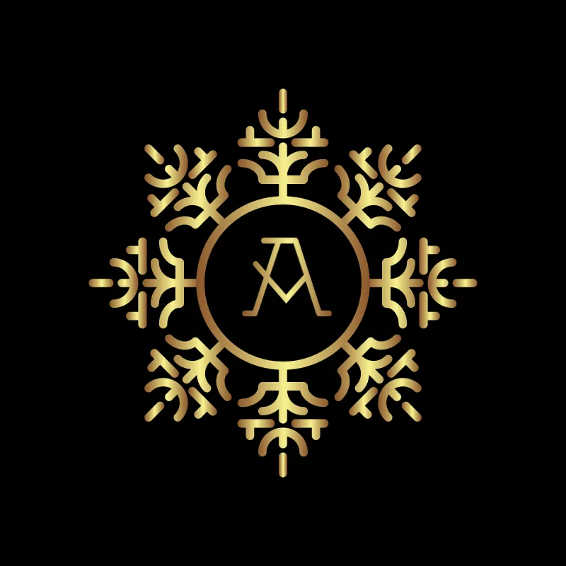 Monogram Letter Gold Stickdatei – Weihnachten