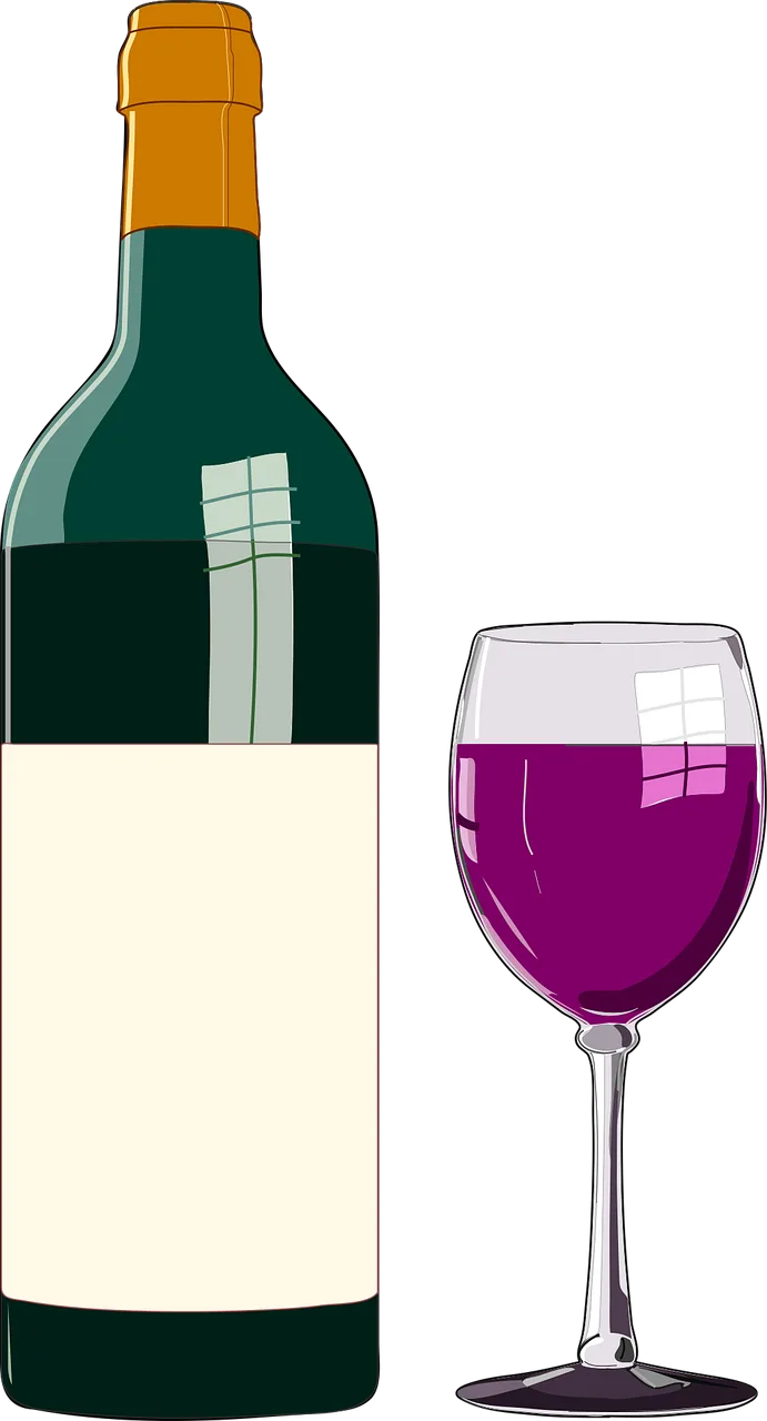 Wine Bottle Glass Stickdatei – Essen & Trinken