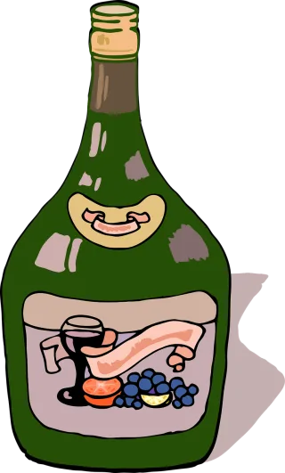 Wine Bottle Vino Stickdatei
