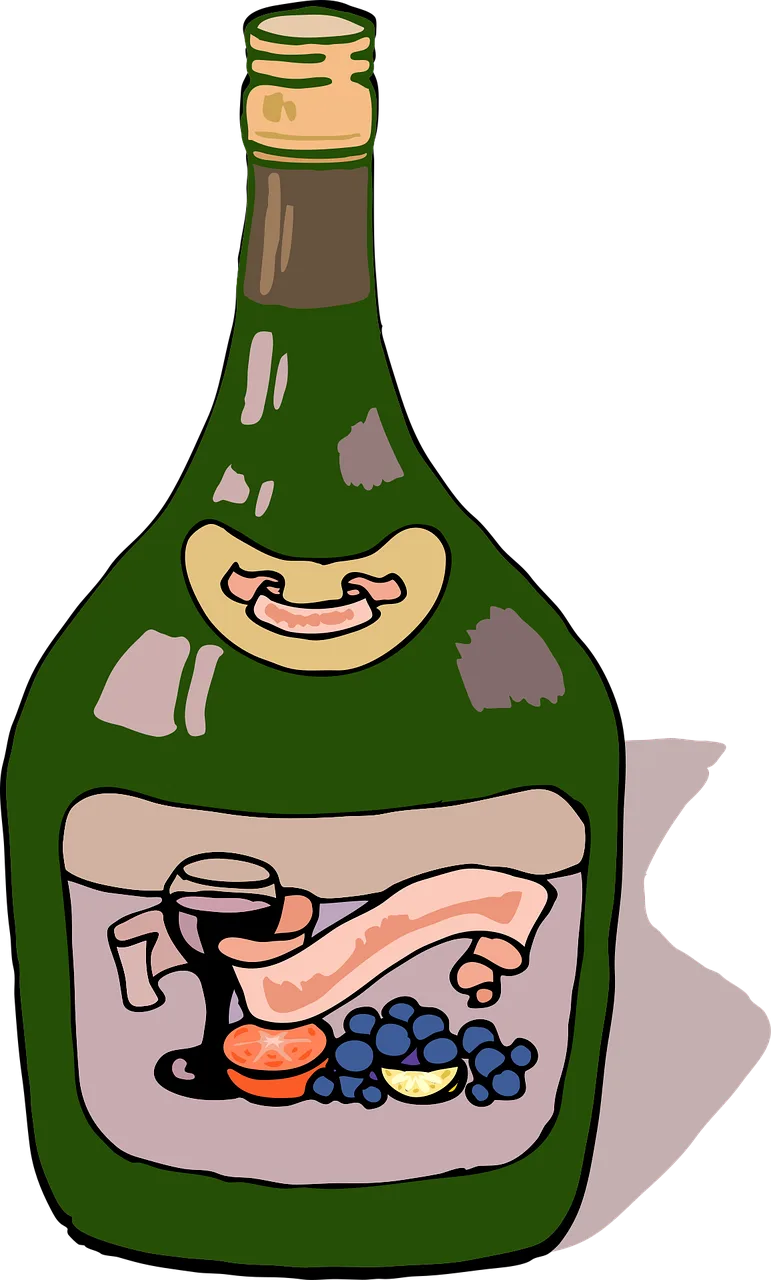 Wine Bottle Vino Stickdatei – Essen & Trinken