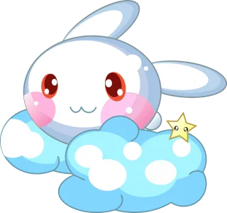 Rabbit Cloud Nature Stickdatei