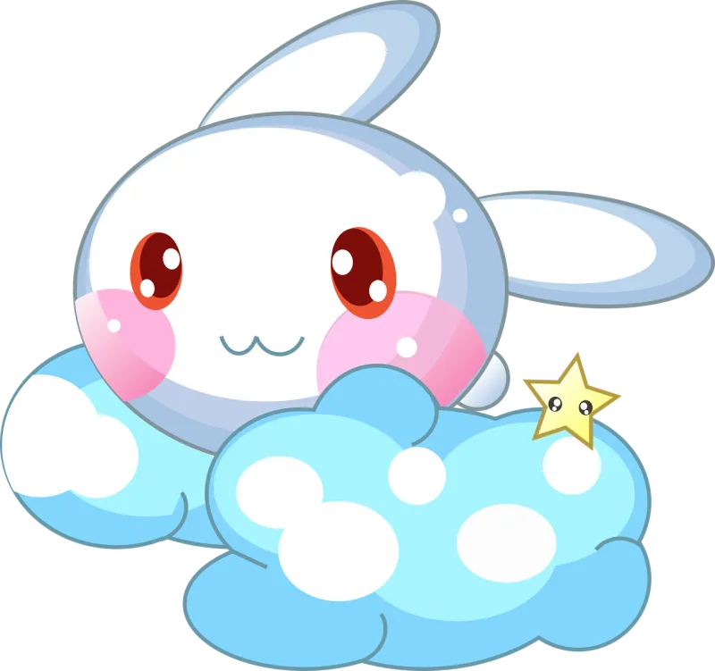 Rabbit Cloud Nature Stickdatei – Natur