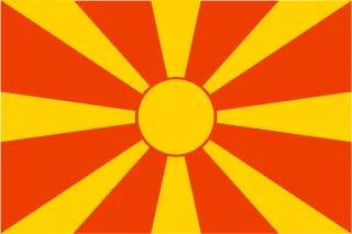 Macedonia Flag Republic Stickdatei