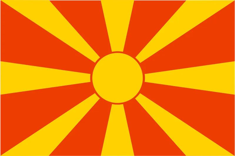 Macedonia Flag Republic Stickdatei – Natur
