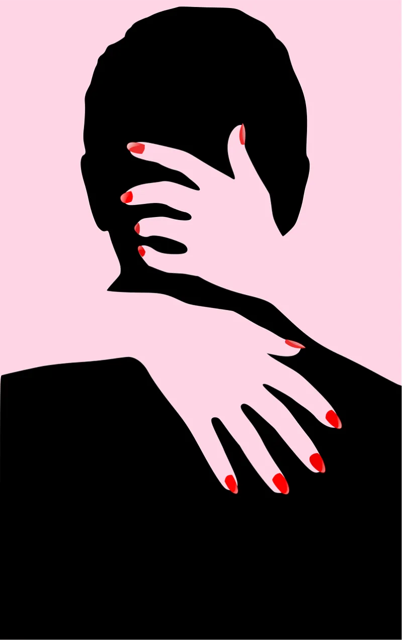 Poster The hands embrace Love Stickdatei – Herzen & Liebe