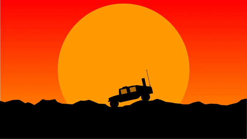 Silhouette The sun has set Natural Stickdatei – Natur