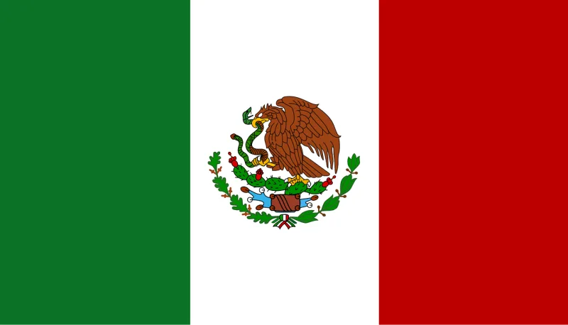 Mexico Flag Mexican Stickdatei – Natur