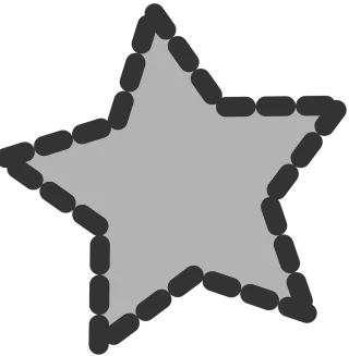 Star Shape Dotted Stickdatei