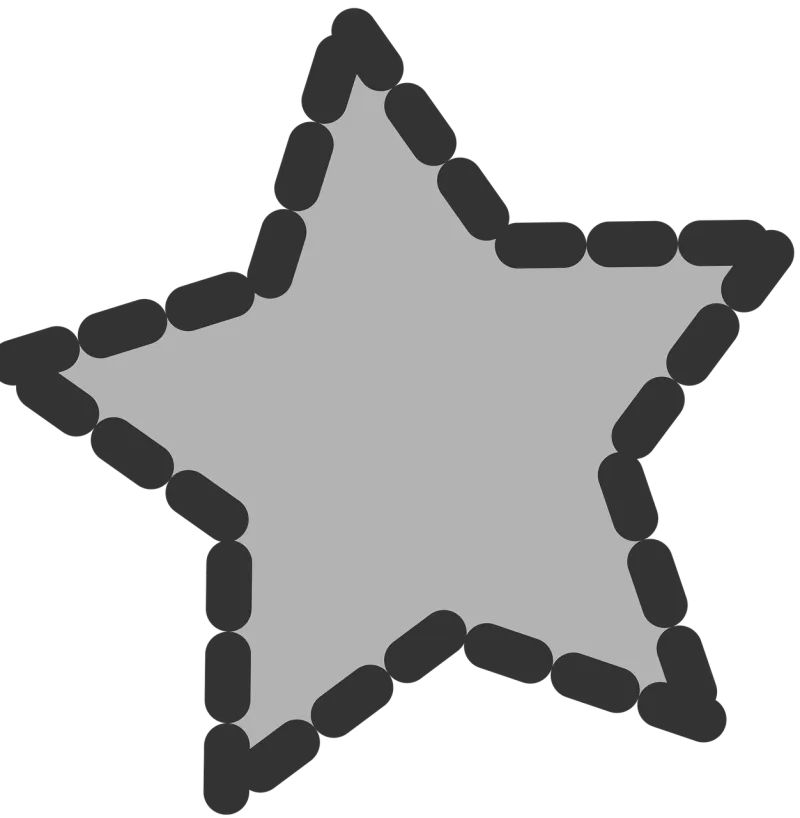 Star Shape Dotted Stickdatei – Natur