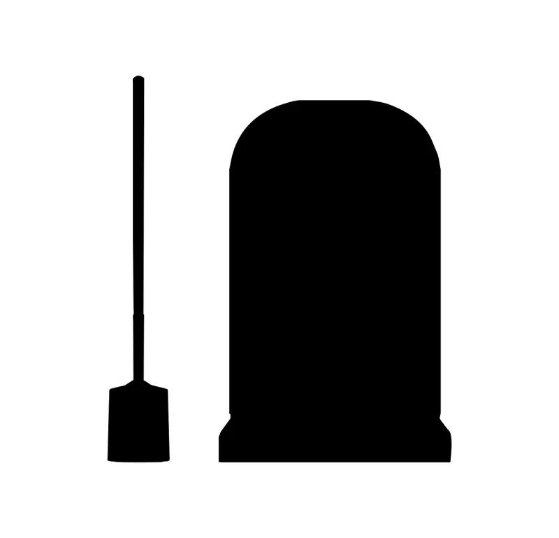 Grave Stone Shovel Stickdatei – Natur