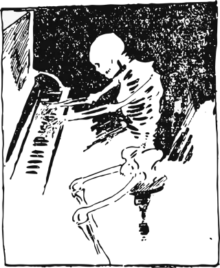 Skeleton Vintage Vector Stickdatei