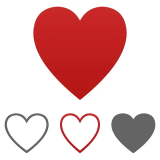 Heart Icon Vector Stickdatei