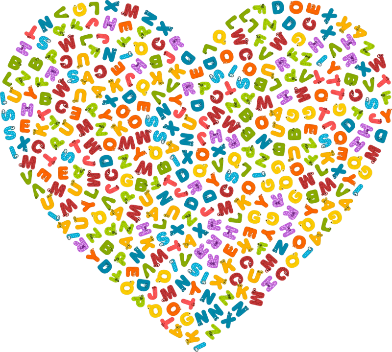Alphabet Animals Heart Stickdatei – Herzen & Liebe