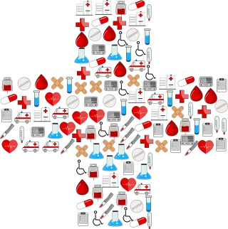 Cross First aid Medical Stickdatei