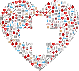 Heart First aid Medical Stickdatei