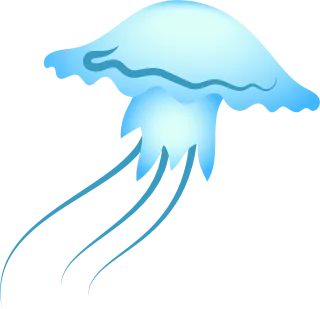 Jellyfish Sea Blue Stickdatei