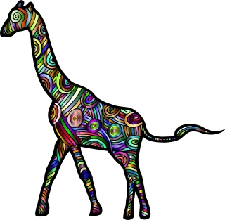 Giraffe Animal Nature Stickdatei
