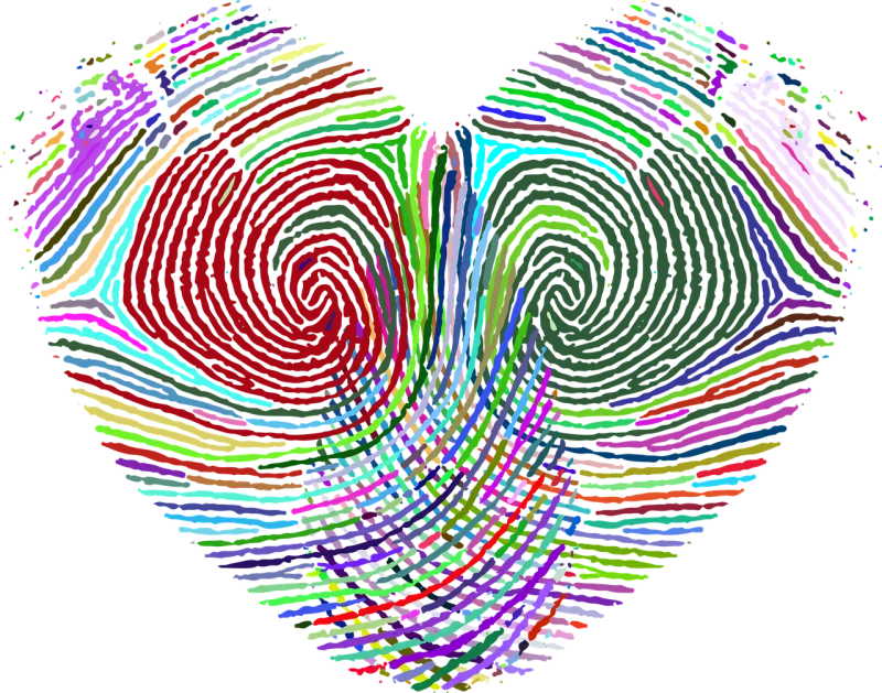 Heart Love Fingerprint Stickdatei – Herzen & Liebe