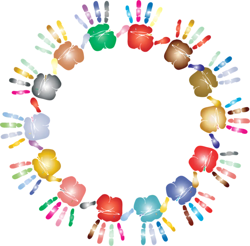 Handprints Hands Diversity Stickdatei – Kinder