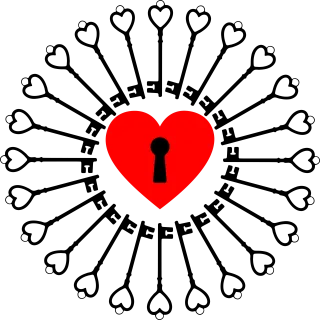 Heart Key Lock Stickdatei – Herzen & Liebe