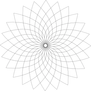 Wireframe Flower Floral Stickdatei – Blumen