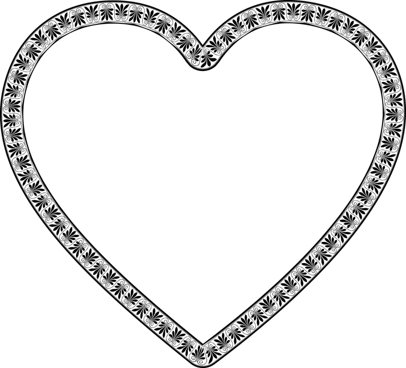 Decorative Frame Heart Stickdatei – Herzen & Liebe