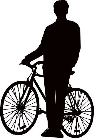 Man Bicycle Stand Stickdatei