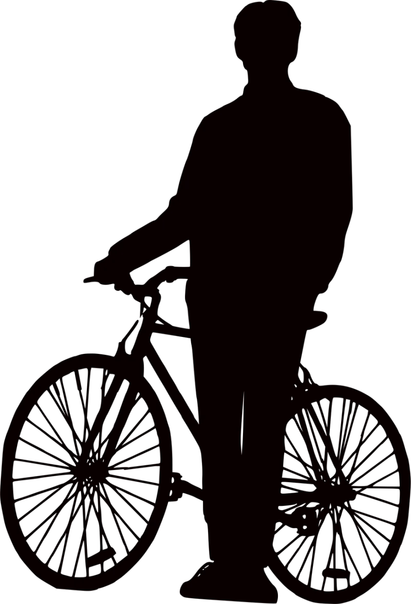 Man Bicycle Stand Stickdatei – Sport