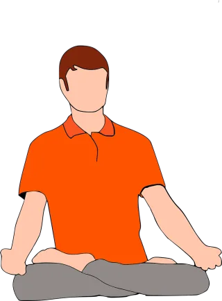 Yoga and meditation Man T-shirt Stickdatei
