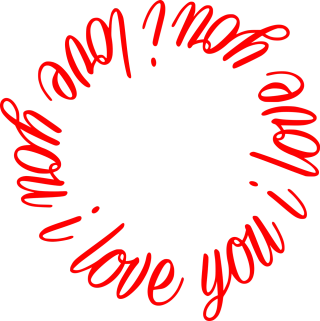 I love you Text Love Stickdatei