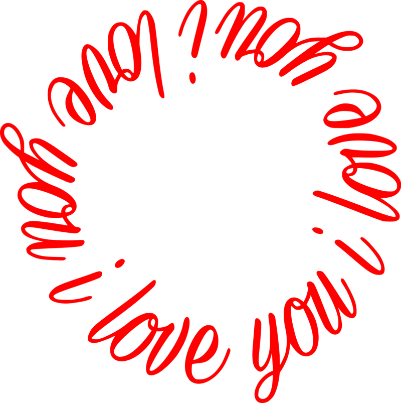 I love you Text Love Stickdatei – Herzen & Liebe