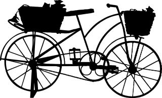 Bicycle Silhouette Vector Stickdatei – Fahrzeuge