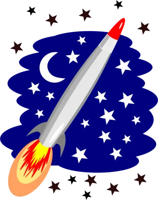 Rocket Nature Stars Stickdatei