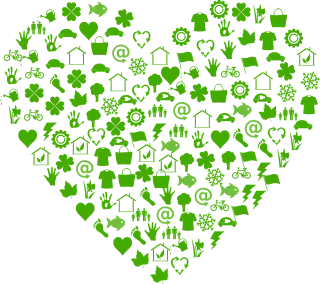 Ecology Ecological Heart Stickdatei
