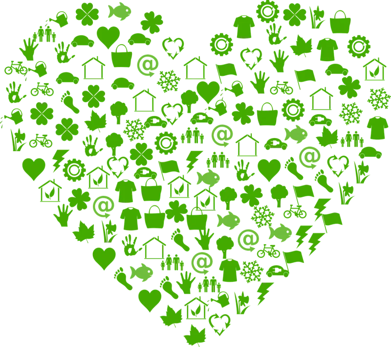 Ecology Ecological Heart Stickdatei – Herzen & Liebe