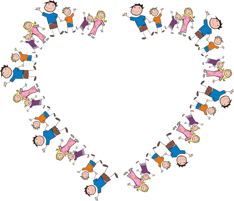Family Frame Heart Stickdatei – Herzen & Liebe