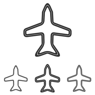 Fly Logo Airport Stickdatei