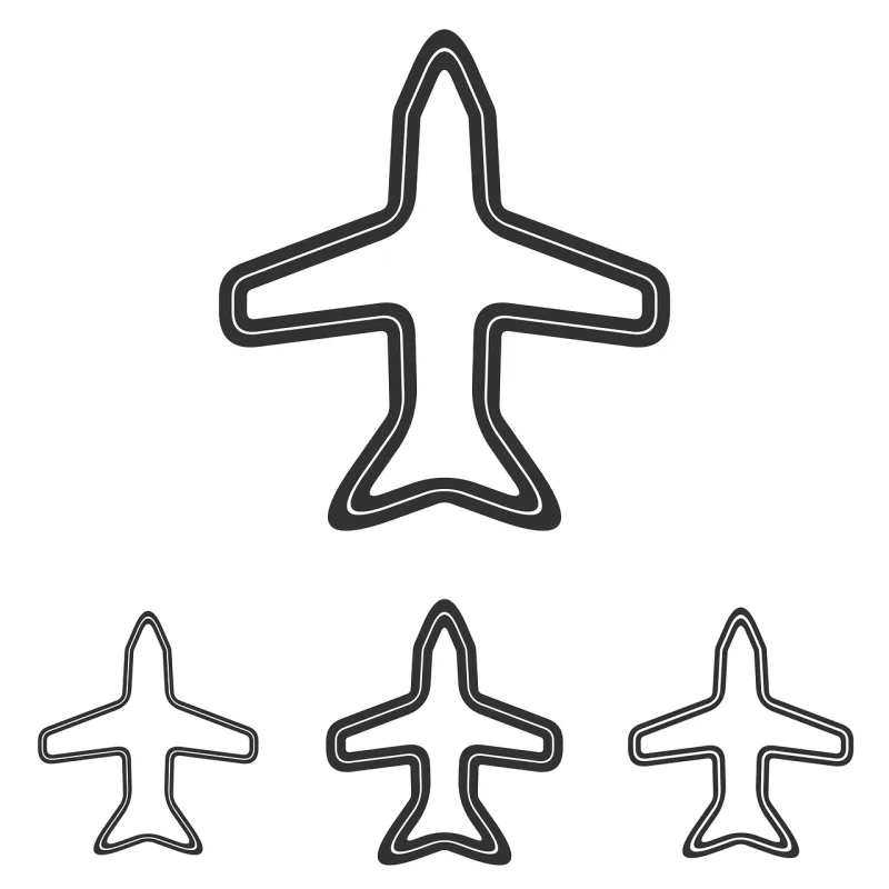 Fly Logo Airport Stickdatei – Fahrzeuge
