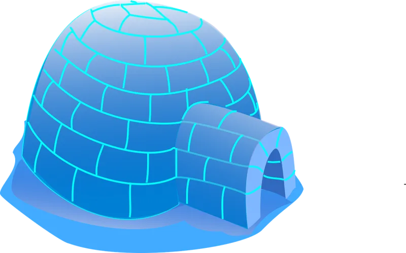 Igloo Eskimo Home Stickdatei – Weihnachten