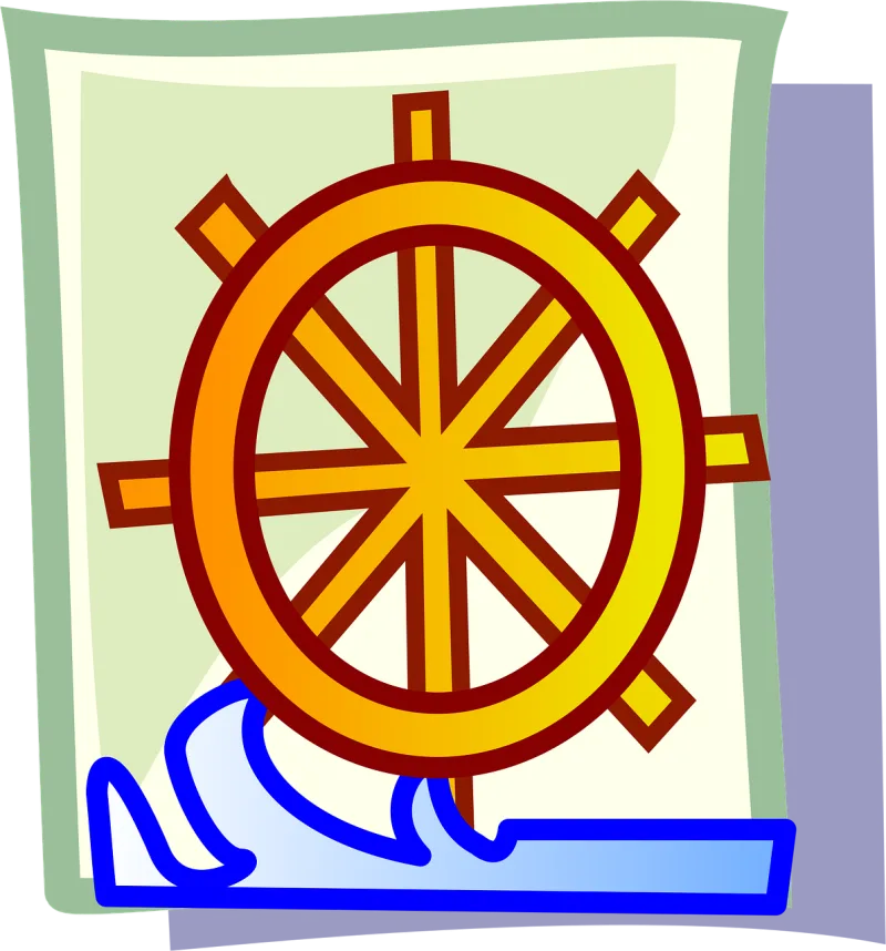 Ship helm Nature Wheel Stickdatei – Fahrzeuge