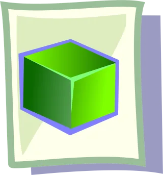 Box Cube Green Stickdatei