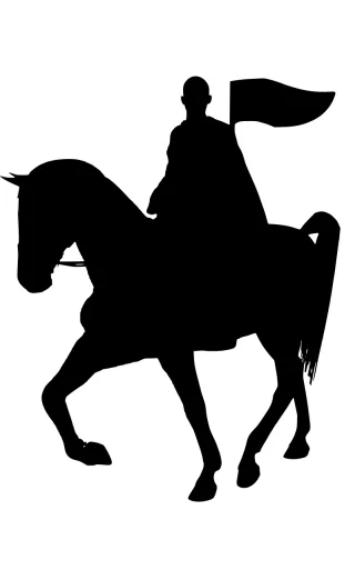 Knight Flag Horse Stickdatei