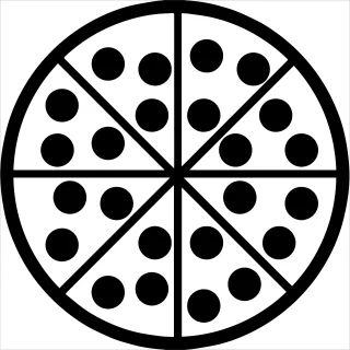 Pizza Minimalist Food Stickdatei