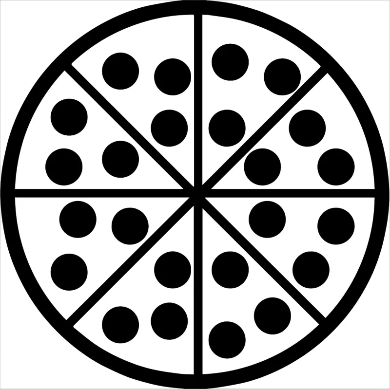 Pizza Minimalist Food Stickdatei – Essen & Trinken