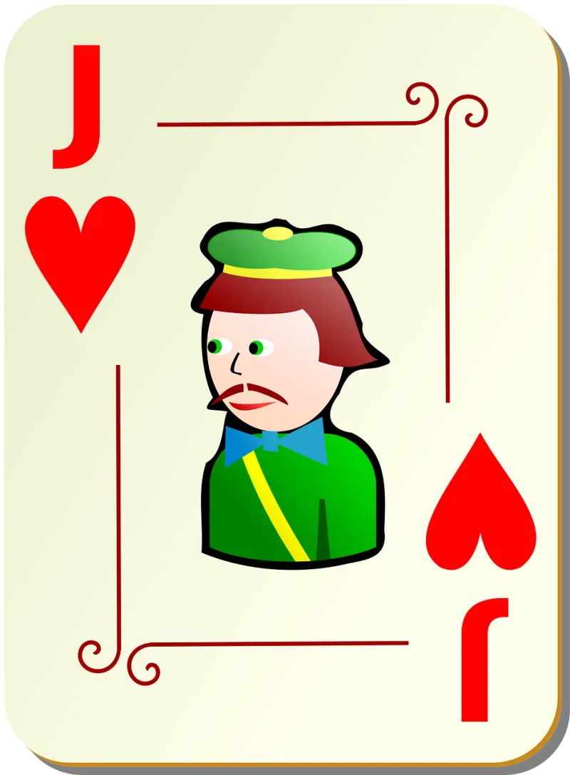 Hearts Jack Card Stickdatei – Weihnachten