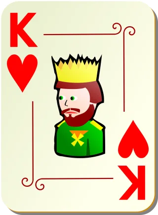 Hearts King Poker Stickdatei