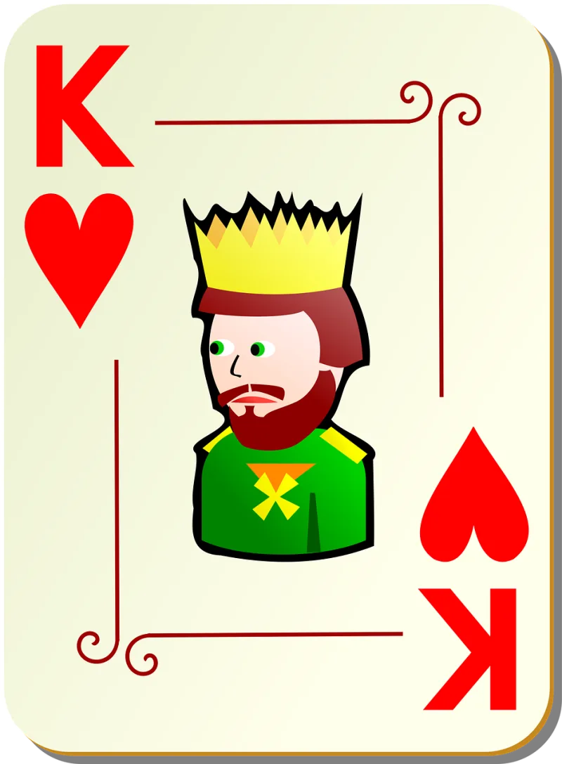 Hearts King Poker Stickdatei – Weihnachten